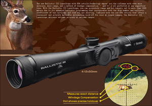 Burris伯里斯三代瞄准镜Eliminator III 4-16x50三代测距 智能弹道计算